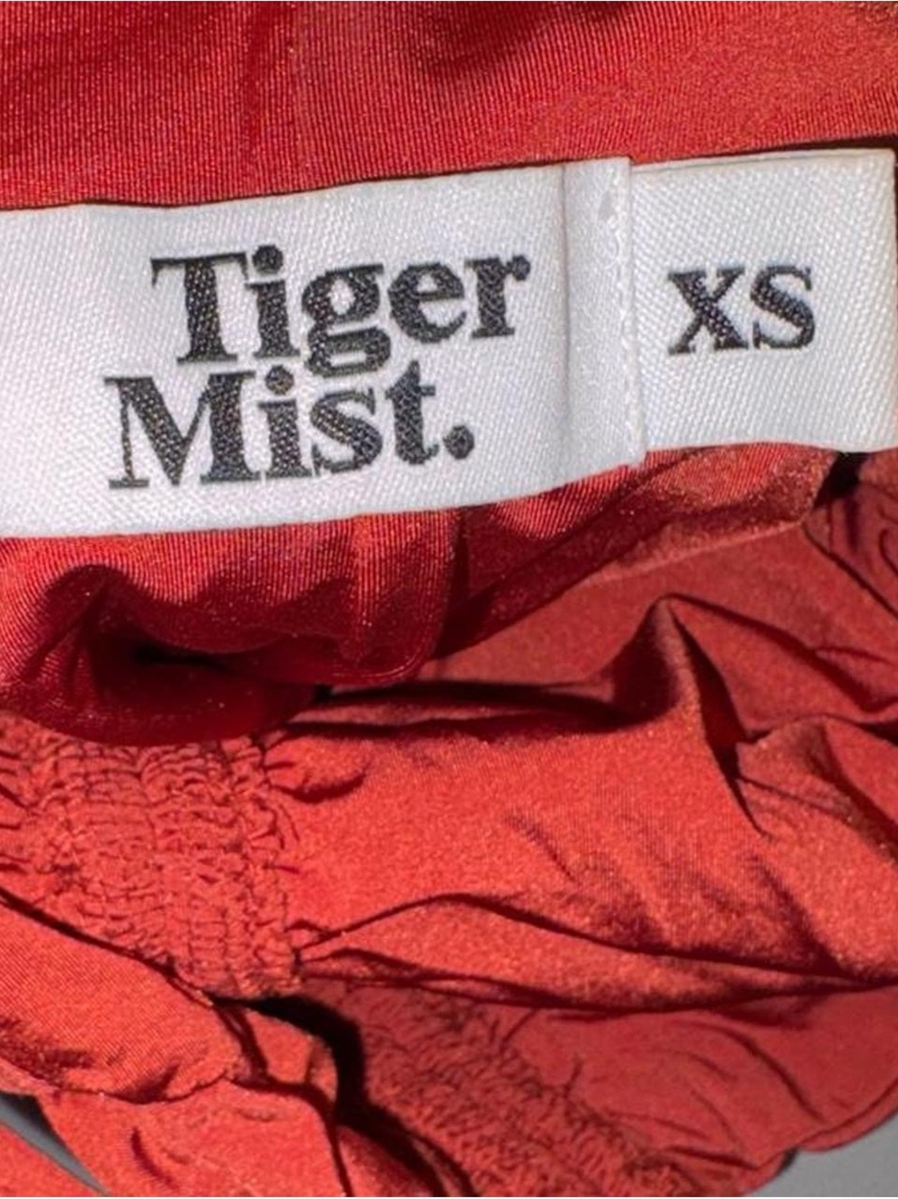 Tiger Mist Rust Ruched Spaghetti Strap Mini Dress - Picture 6 of 8